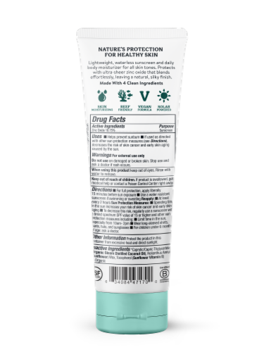 Badger® Daily Mineral Sunscreen SPF 30 Ultra-Sheer Finish Perspective: back