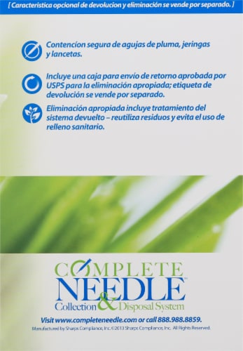 Complete Needle™ Collection & Disposal System Perspective: back