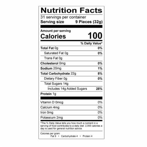Albanese® 12 Flavor Gummi Bears Candy Perspective: back