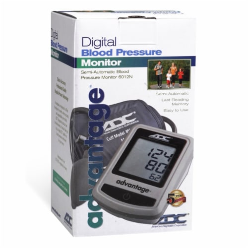 Advantage 6012N Series Adult Cuff Arm Home Semi Automatic Digital Blood Pressure Monitor Perspective: back