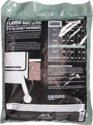 Traeger Wood Fire Grills® All-Natural Mesquite Wood BBQ Pellets Perspective: back