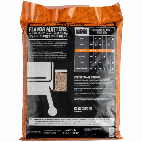 Traeger® Wood Fired Grills Premium Hardwood Pellets - Hickory Perspective: back