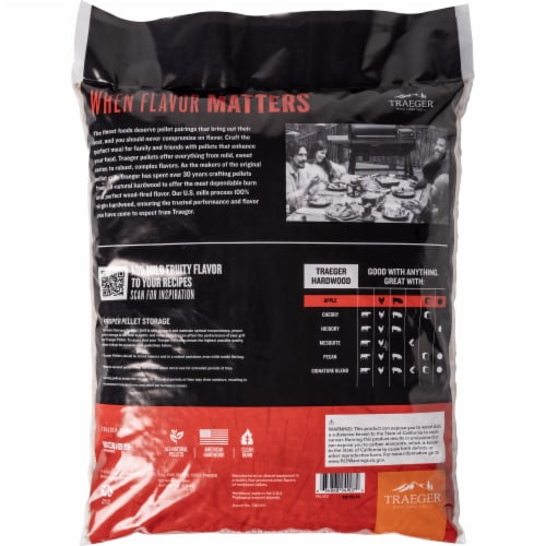 Traeger Pellet Grills Apple Pellets Perspective: back