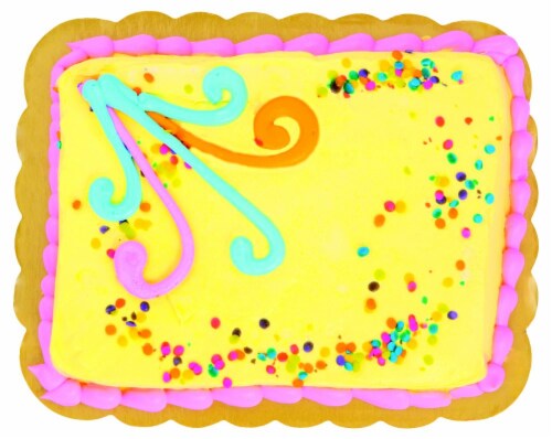 Color Fleur de Color White Cake with Whipped Icing Perspective: back