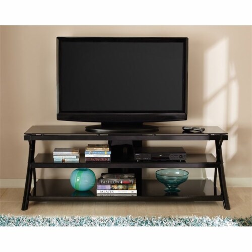 Metal and glass media console discount