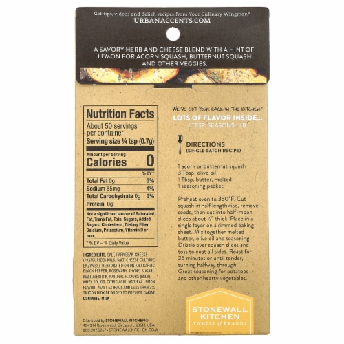 Urban Accents® Parmesan Mediterranean Veggie Roaster Seasoning Perspective: back