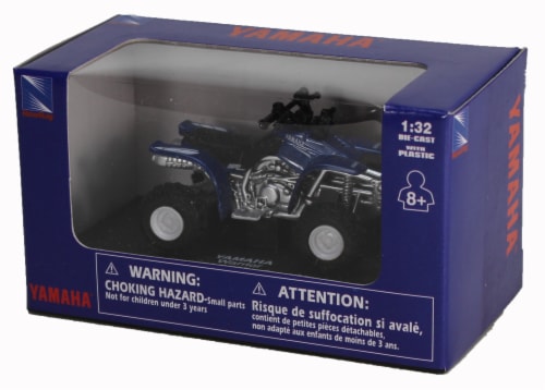 NewRay Toys Die-Cast Blue Yamaha Warrior Four Wheeler 1:32 Scale Perspective: back