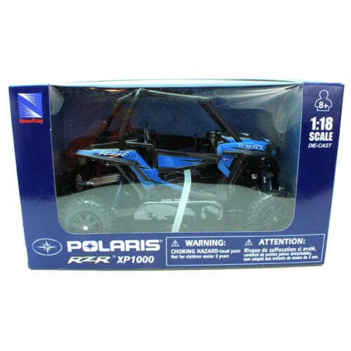 Polaris RZR XP 1000 Die Cast Vehicle, Blue (1:18 Scale) Perspective: back