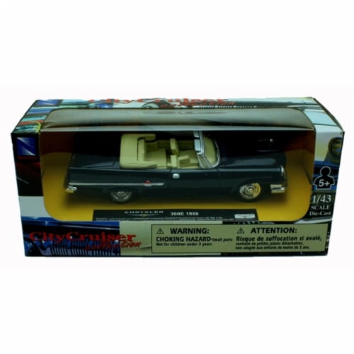 1:43 Scale Die-Cast Blue 1959 Chrysler 300E Convertible Perspective: back