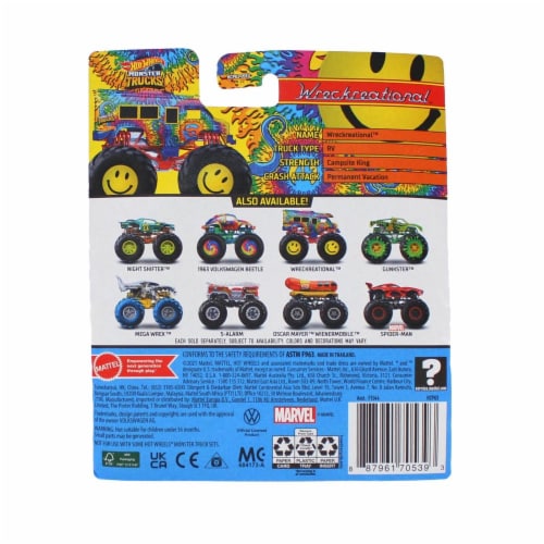 Hot Wheels Monster Trucks 1:64 Scale Wreckreational Includes Connect and Crash  Car, 1 - Kroger