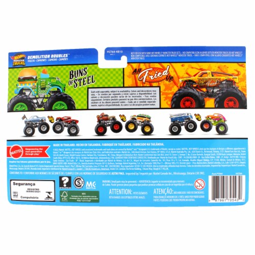 Hot Wheels Monster Trucks 1:64 Demolition Doubles 2-Pk - Spur Moment Vs  Steer Clear