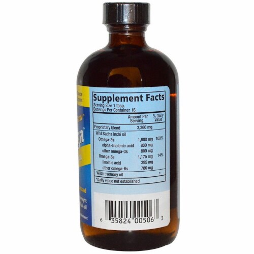 North American Herb & Spice Pure Omega Amazon Sacha Inchi Oil, 8 Fluid Ounce Perspective: back