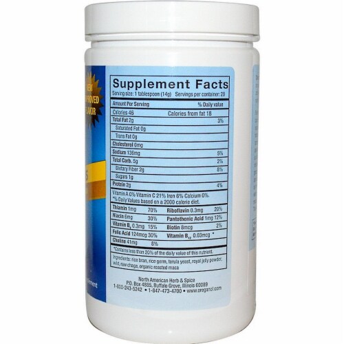 North American Herb & Spice Purely-B™ Whole Food B Vitamins Perspective: back