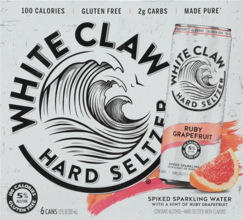 White Claw Hard Seltzer Ruby Grapefruit Perspective: back
