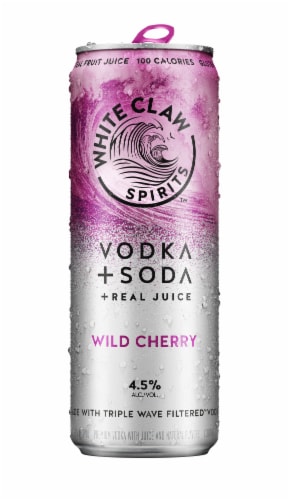 White Claw Wild Chery Vodka Soda Ready to Drink Cocktail Perspective: back