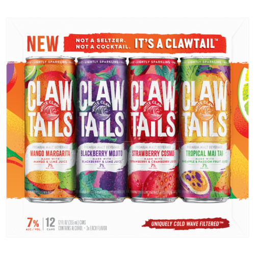 Clawtails™ by White Claw Variety Hard Seltzer Perspective: back
