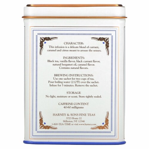 Harney & Sons Paris Black Tea Bags Perspective: back