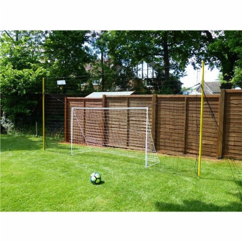 Open Goaaal JX-OGFJ3 Soccer Practice Net Rebounder Backstop with Goal, Junior Perspective: back