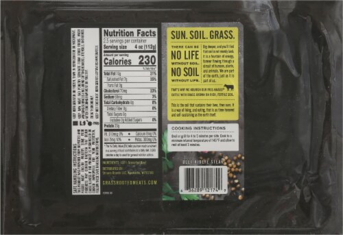Strauss® American Raised Grass Fed Beef Ribeye Steak Perspective: back