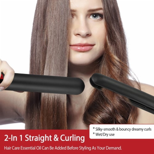Hair Straightener Curling Iron 2 In 1 Twist Hair Straightener