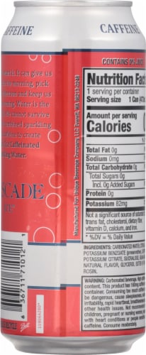 Cascade Ice® Caffeinated Strawberry Lemonade Flavored Sparkling Water Can Perspective: back