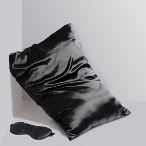 PiccaoCasa Envelope Closure Pillowcase Mulberry Silk with a Silk Eye Cover Perspective: back
