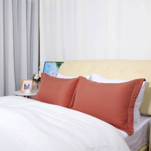 uxcell 2 Pcs Pillow Shams 1800 SERIES Microfiber Oxford Pillowcases Queen 20 x30 Pick n Save