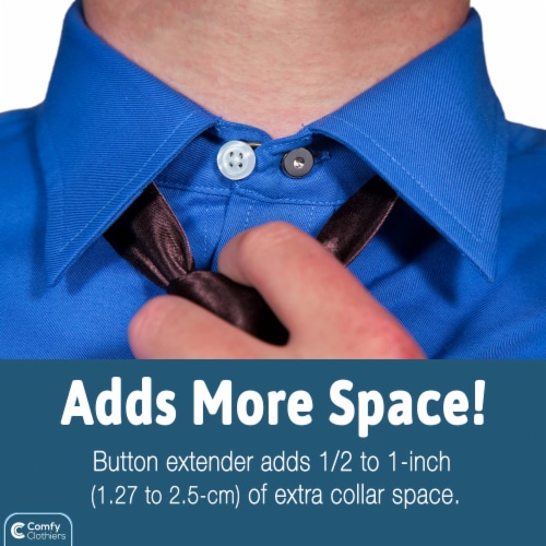 Comfy Clothiers Metal Collar Extenders for Dress Shirts Metal Button Extender 5 Pack 10mm Kroger