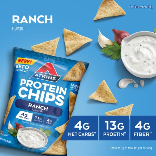 Atkins® Ranch Protein Chips Perspective: back