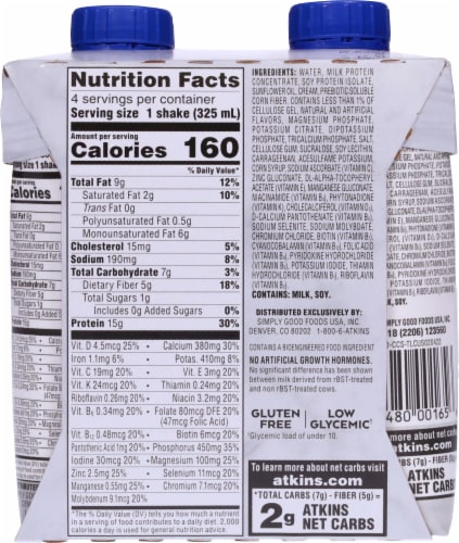 Atkins® Creamy Cinnamon Swirl Protein Shakes Perspective: back