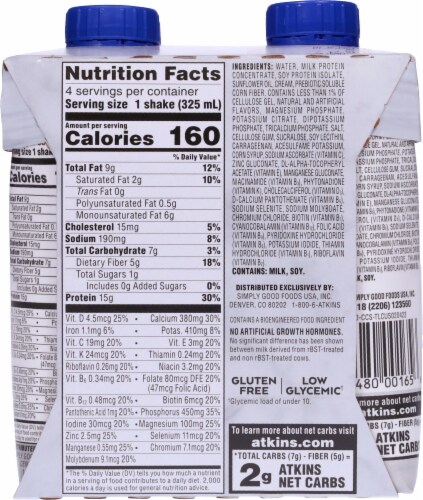 Atkins® Creamy Cinnamon Swirl Protein Shakes Perspective: back