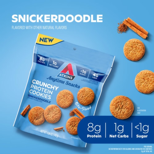 Atkins Protein Crunchy Snickerdoodle Cookies Perspective: back