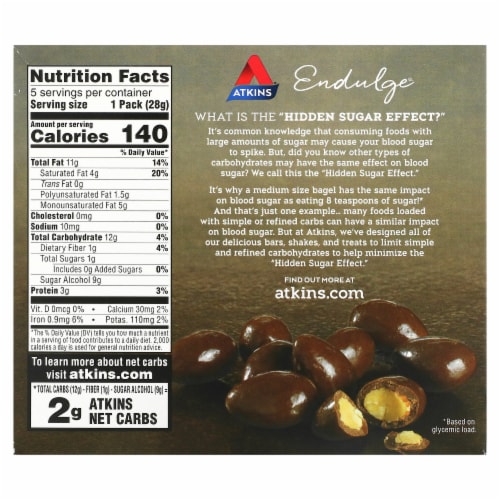 Atkins® Endulge Chocolate Covered Almonds Perspective: back