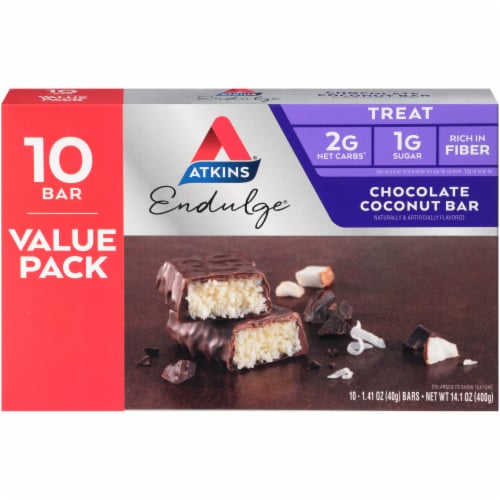 Atkins Endulge Chocolate Coconut Treat Bars Perspective: back