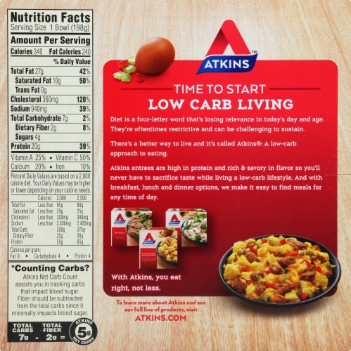 Atkins™ Farmhouse-Style Sausage Scramble Frozen Meal Perspective: back