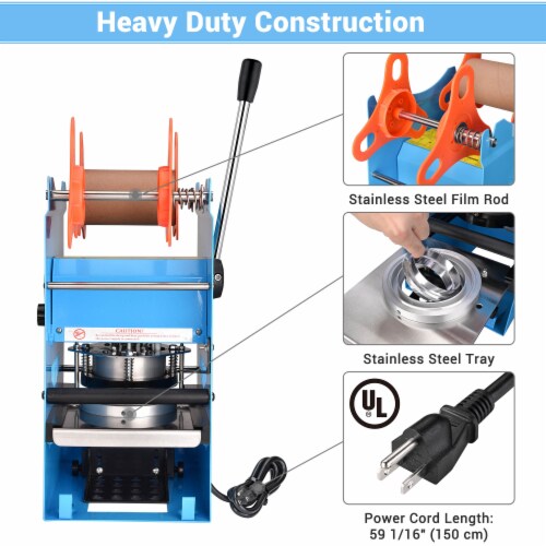 Yescom Manual Cup Sealing Machine Electric Cup Sealer 300W Bubble