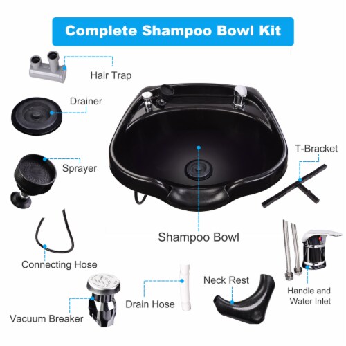 Plastic Shampoo Bowl Hair Sink Barber Shop Beauty Salon Spa Equipment