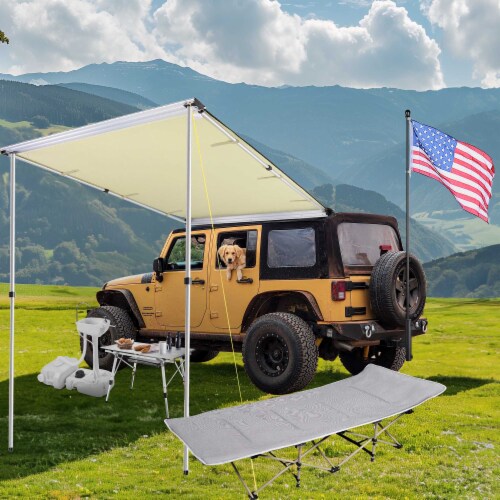 Car side online awning rooftop