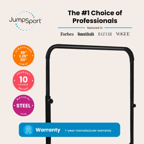 JumpSport Handle Bar Accessory for 39  Straight/Arched Leg Fitness Trampolines Perspective: back