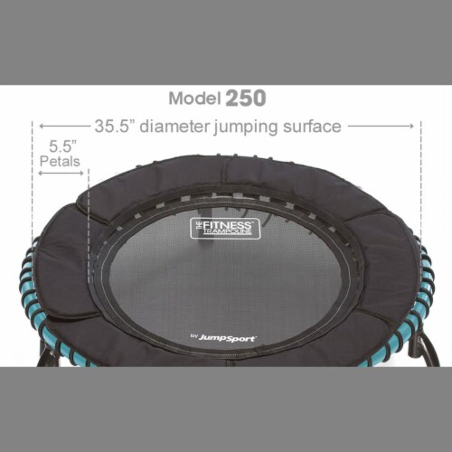 JumpSport 250 Workout Rebounder for Adults 39 Mini Fitness Trampoline Teal 1 Piece Smith s Food and Drug