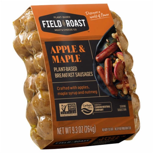 Field Roast Apple & Maple Plant-Based Breakfast Sausage Perspective: back