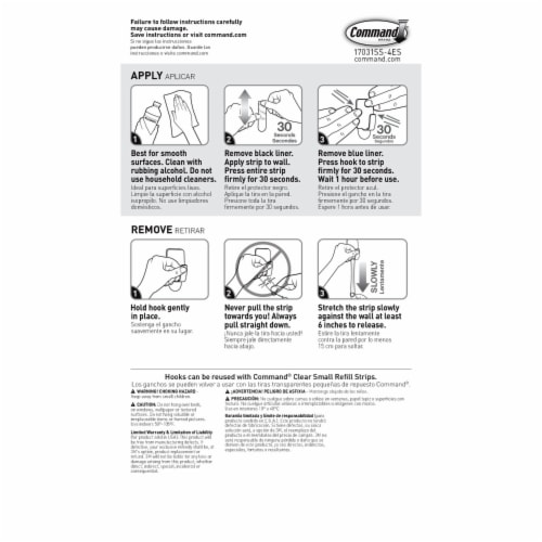 Command™ Small Stainless Steel Metal Hooks Perspective: back