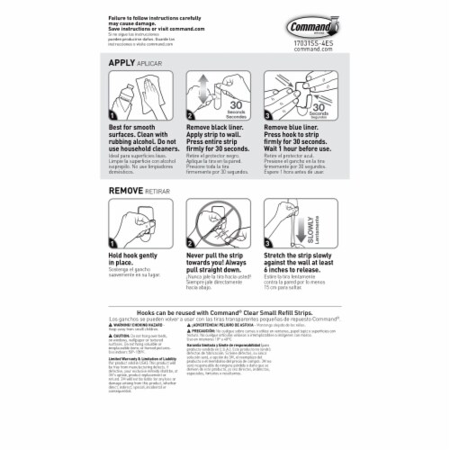 Command™ Small Stainless Steel Metal Hooks Perspective: back