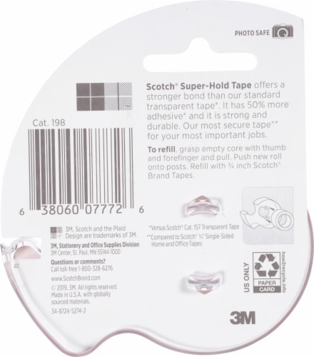  Scotch Double Sided Tape, 0.5 in. x 250 in., 6