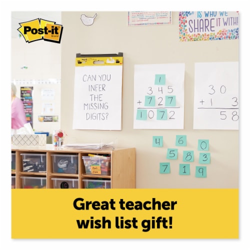 Post-it Easel 15x18 Pads Super Sticky Self Stick Easel Pads - White Perspective: back