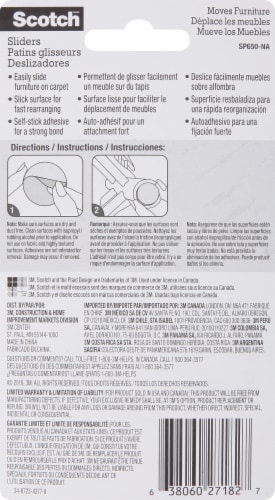 Scotch™ Adhesive Hard Sliders Perspective: back