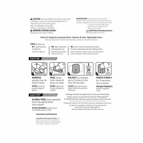 Command™ Adjustables Repositionable Hooks Perspective: back