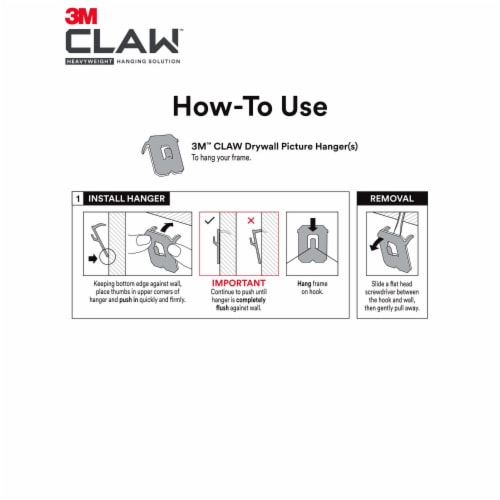 3M Claw™ Drywall Picture Hangers with Spot Markers Perspective: back