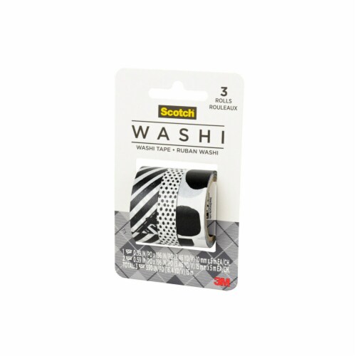 Scotch® Black + White Design Washi Tape Perspective: back