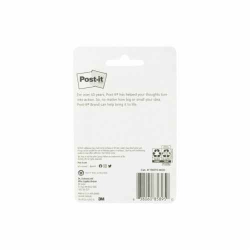 Post-it® Super-sticky Notepads - 3 Pack Perspective: back